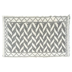 Black and White Moroccan Rug