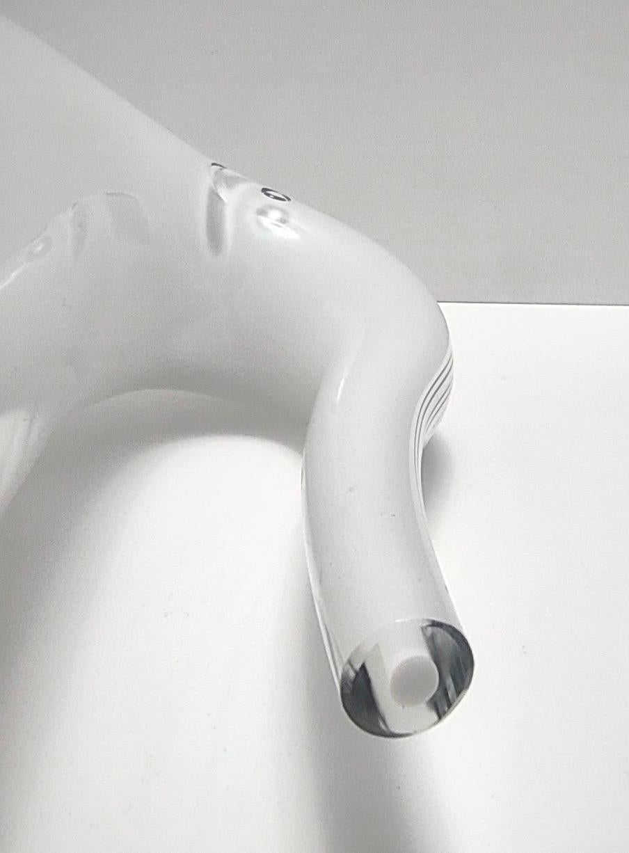 Dekoratives Objekt eines Elefanten aus schwarzem und weißem Muranoglas von Livio Seguso im Angebot 3