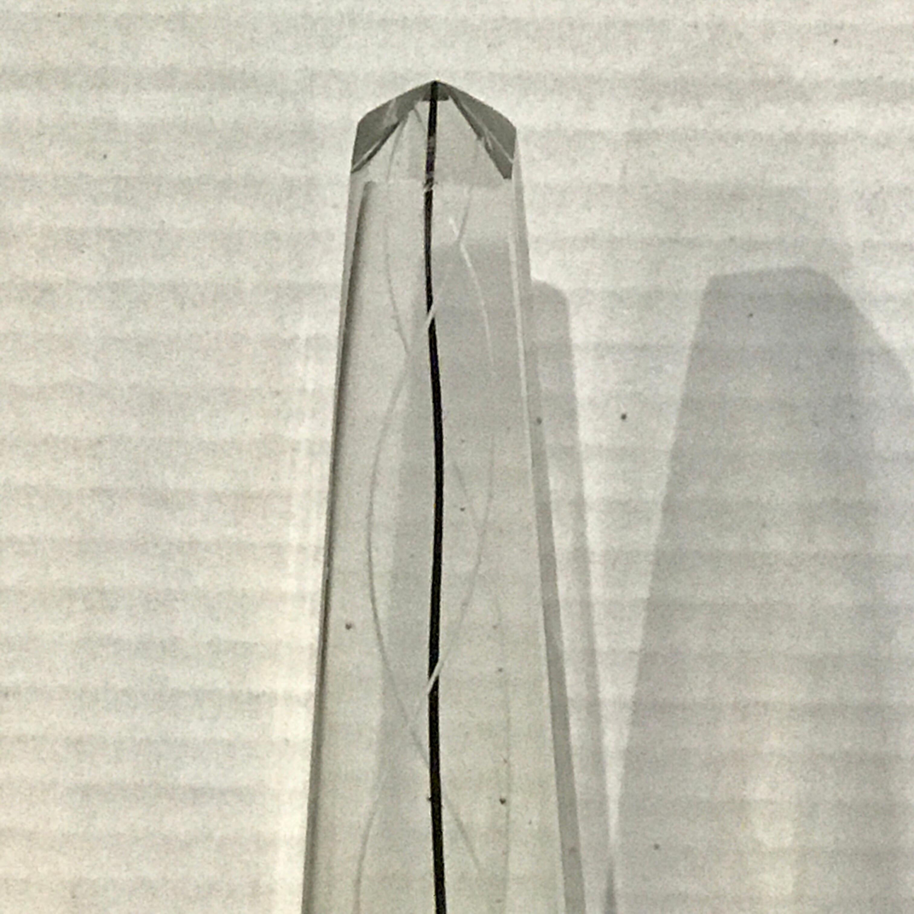 20th Century Black and White Murano Glass Obelisk