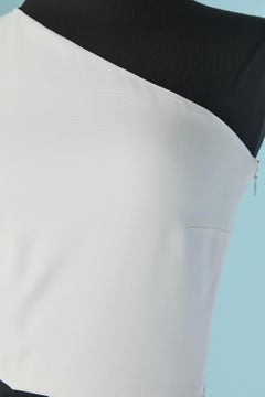 Black and white one-shoulder evening dress  with drag STELLA MC CARTNEY