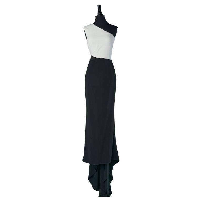sexy black dress formal Sexy Black V-neck Open Back Double Side-slit Long Prom Dress, PD3195 –  SposaBridal main image 0