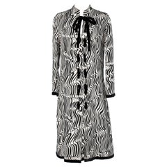 abito Op Art in bianco e nero anni '70