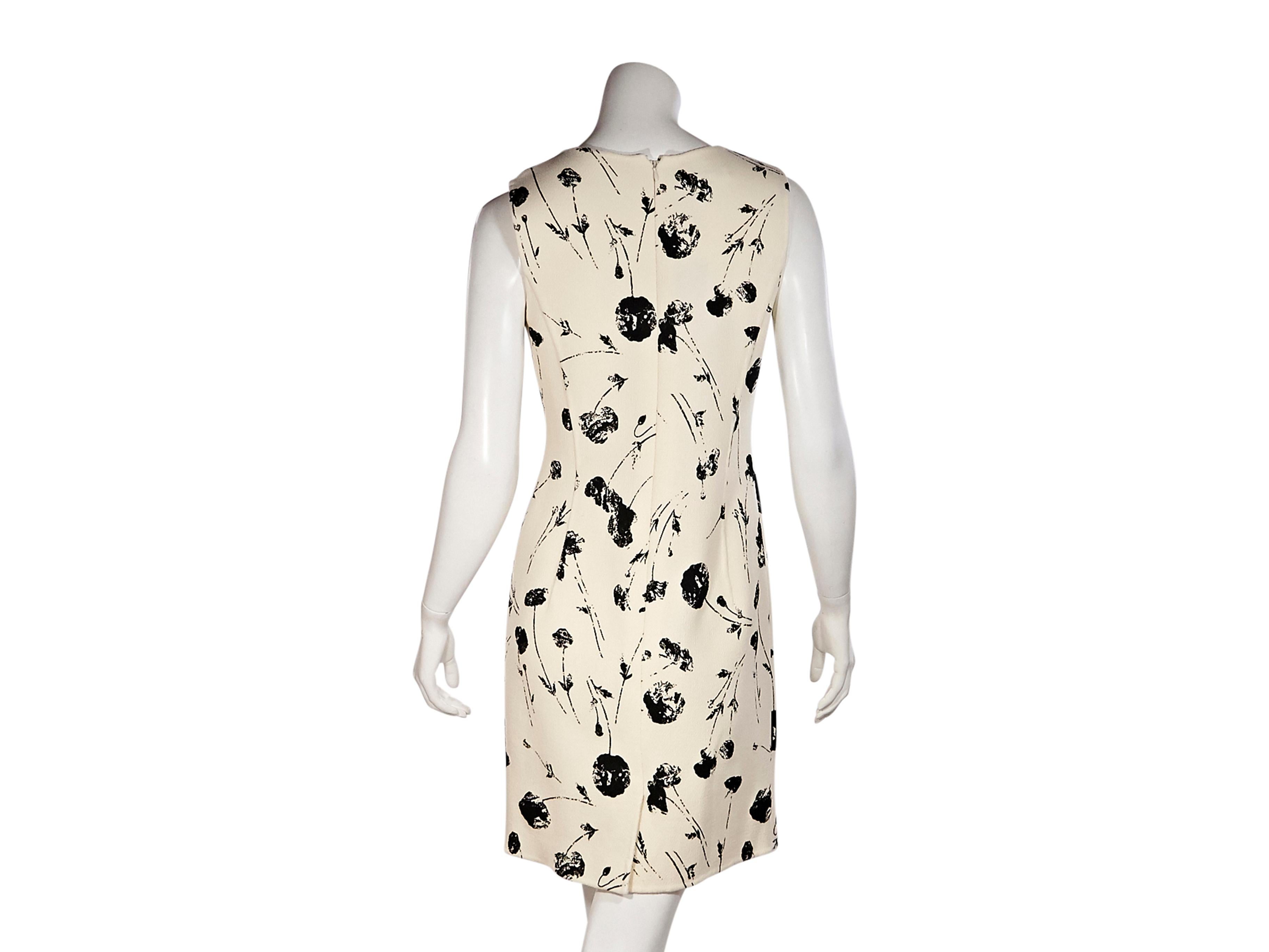oscar de la renta black and white dress