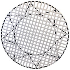 Black and White Outdoor Sun Circle Chaise by Tropitone