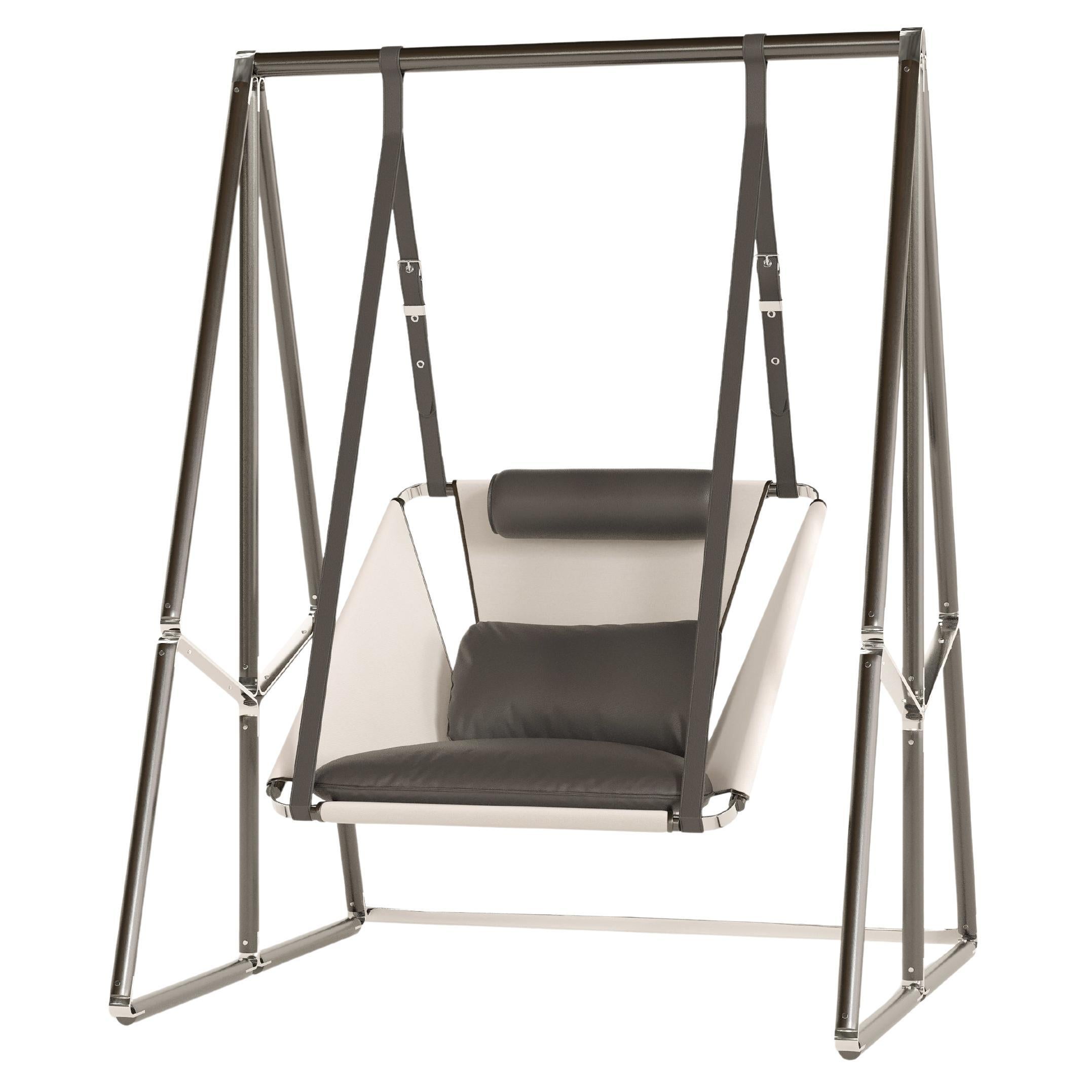 Altalena da esterno in bianco e nero in vendita