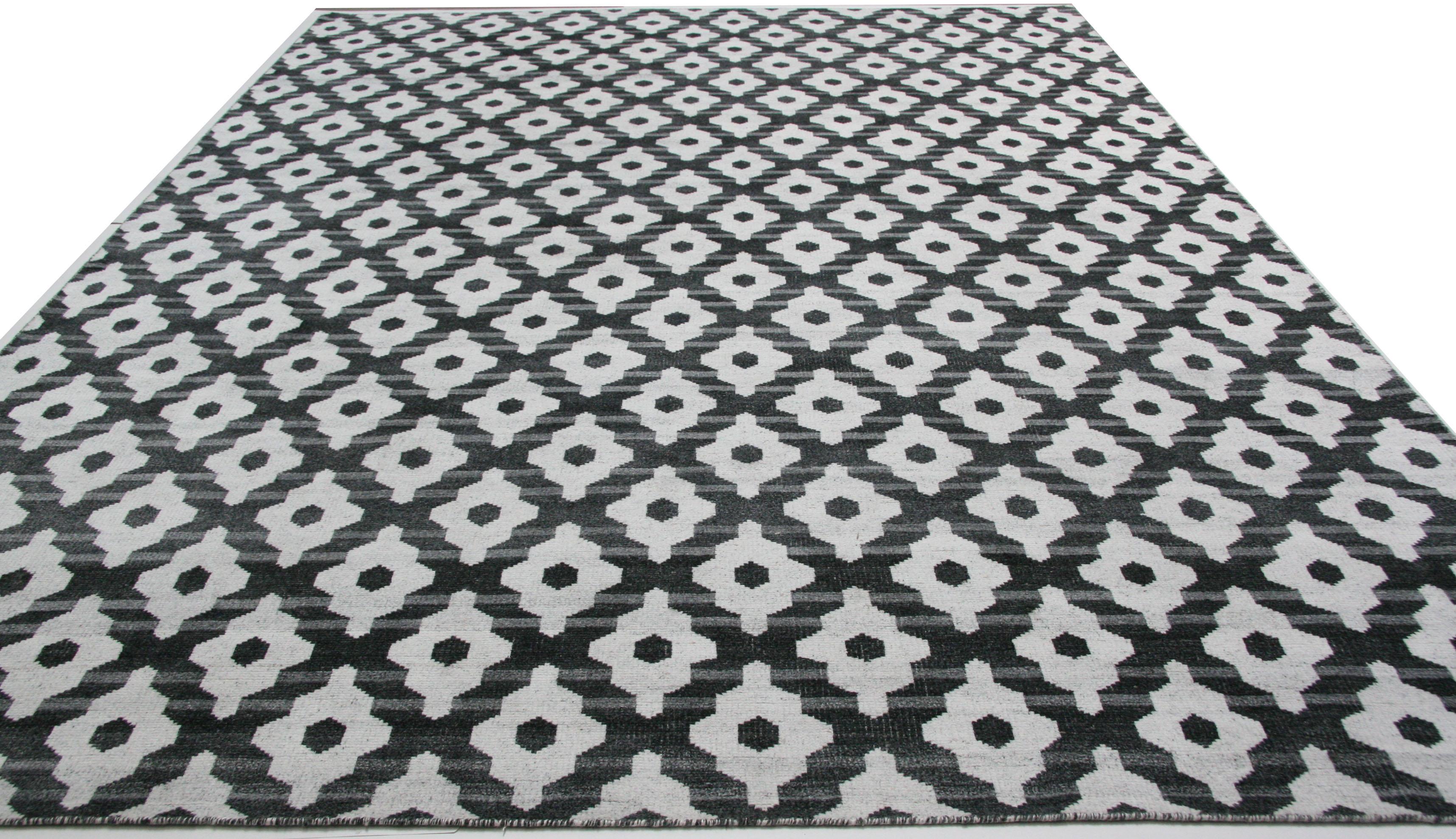 white rug with pattern