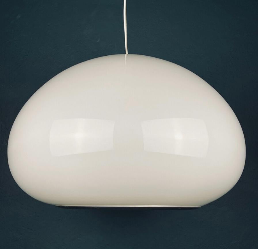 Space Age Black and White Pendant by Achille and Pier Giacomo Castiglioni for Flos For Sale