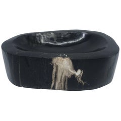 Black and White Petrified Wood Catchall Dish