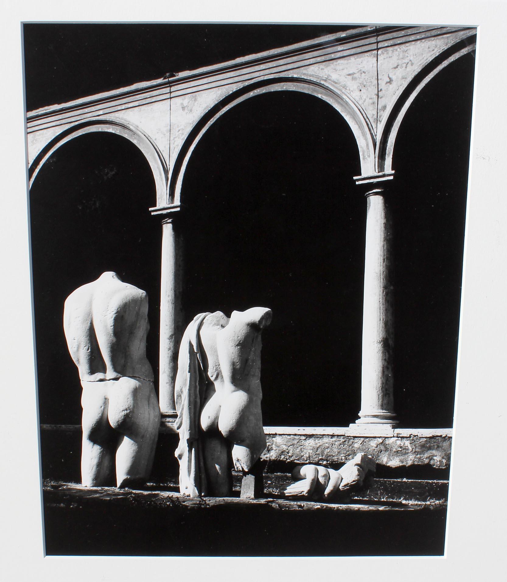 Mid 20th century black and white photographs of classical sculpture. Set of three. As Mr Codax collected Czech photographers. Unsigned. Matted and framed.
Provenance: Estate of Phillip Condax former curator George Eastman House International Museum
