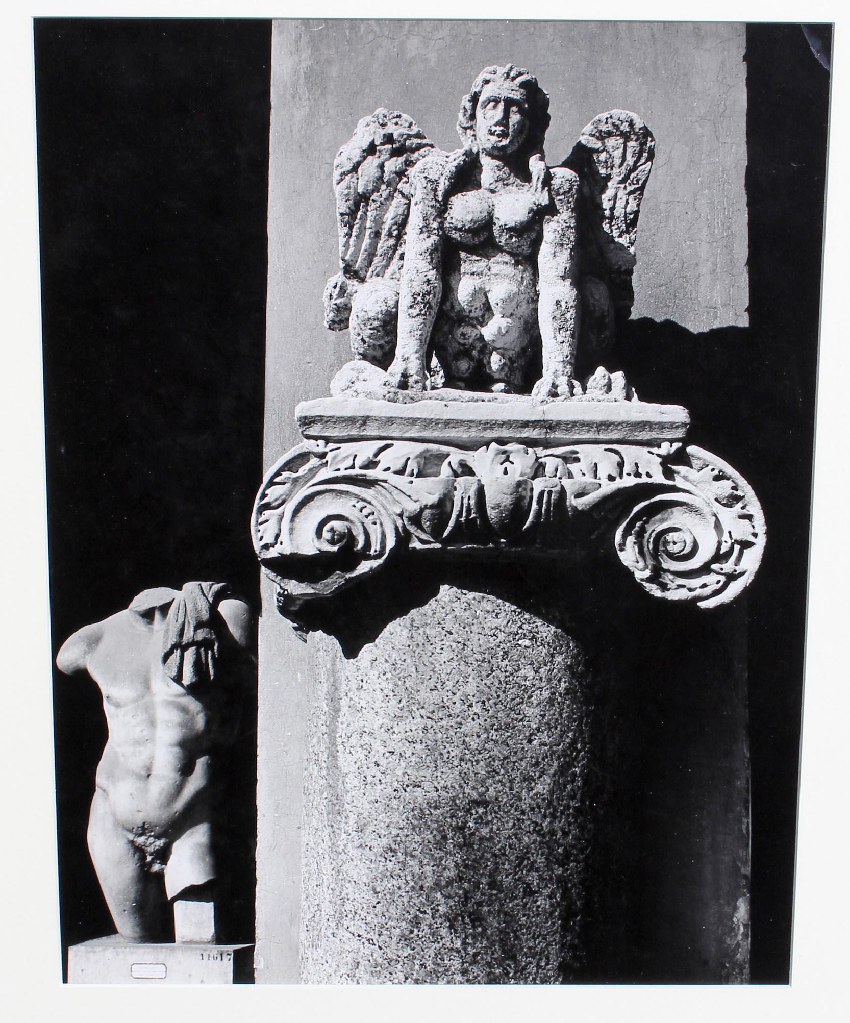 20th Century Black and White Photographs of Classical Male Nude Sculpture Set of Three  For Sale
