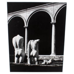 Black and White Photographs of Classical Male Nude Sculpture Set of Three