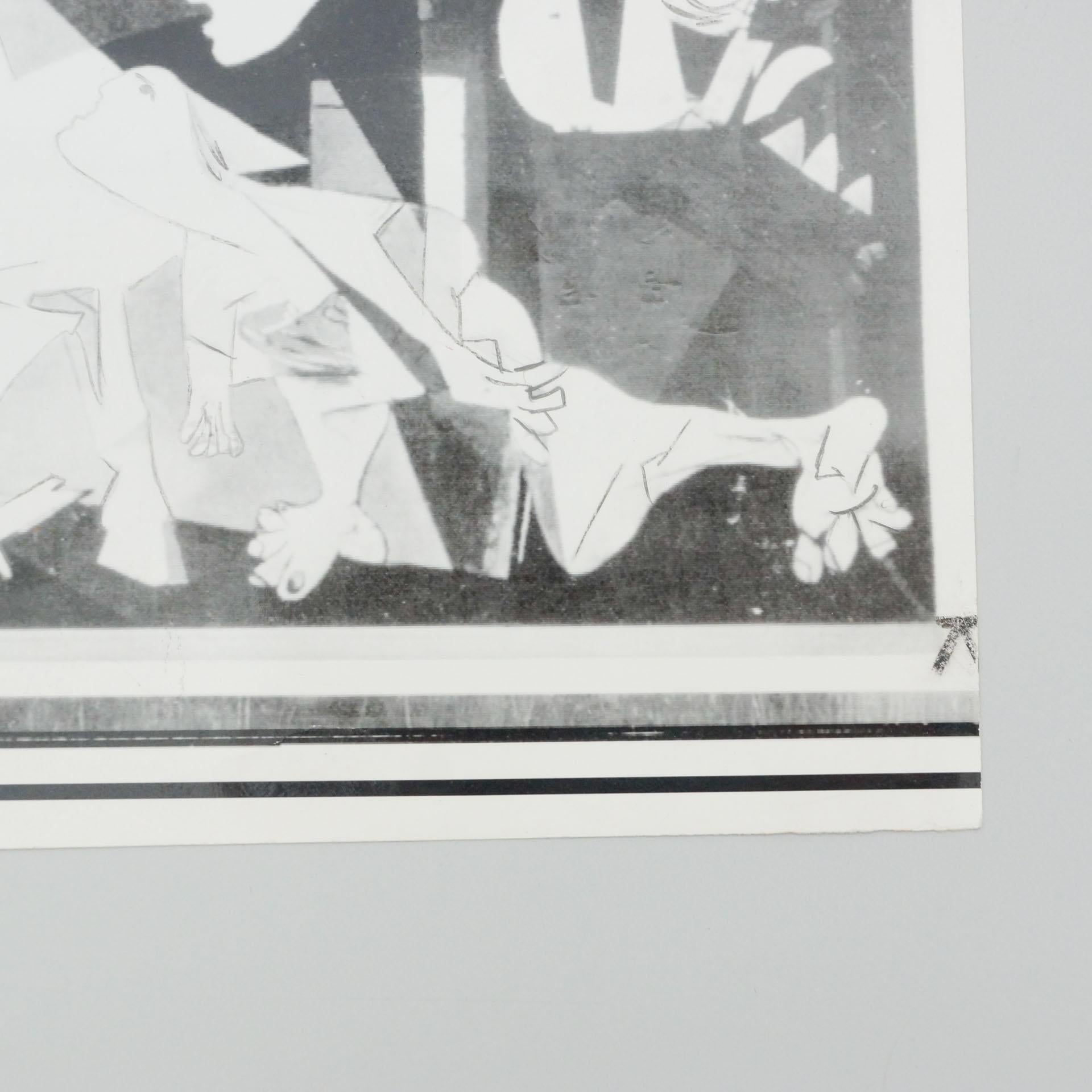 Mid-Century Modern Black and White Photography of Picasso Painting 'Guernica', 1973 For Sale