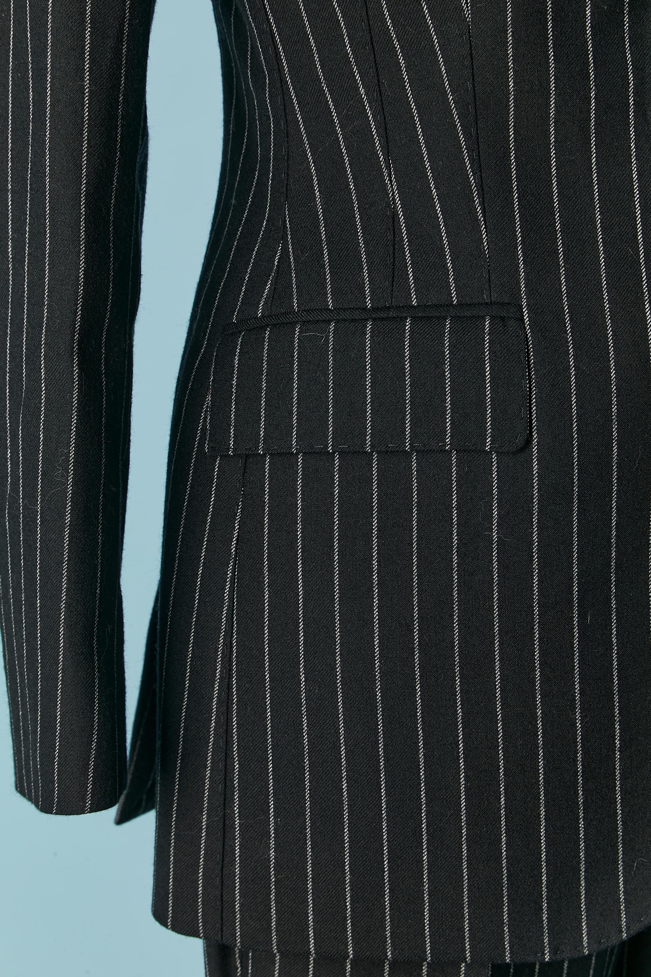 Black and white pin-striped trousers-suit Dolce & Gabbana  In Excellent Condition In Saint-Ouen-Sur-Seine, FR