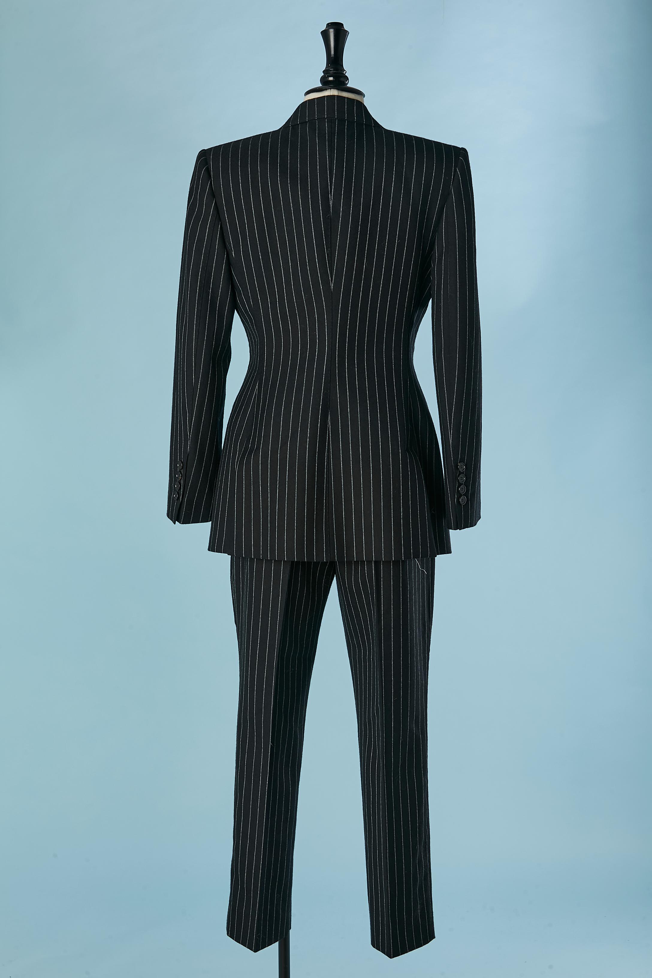 Black and white pin-striped trousers-suit Dolce & Gabbana  1