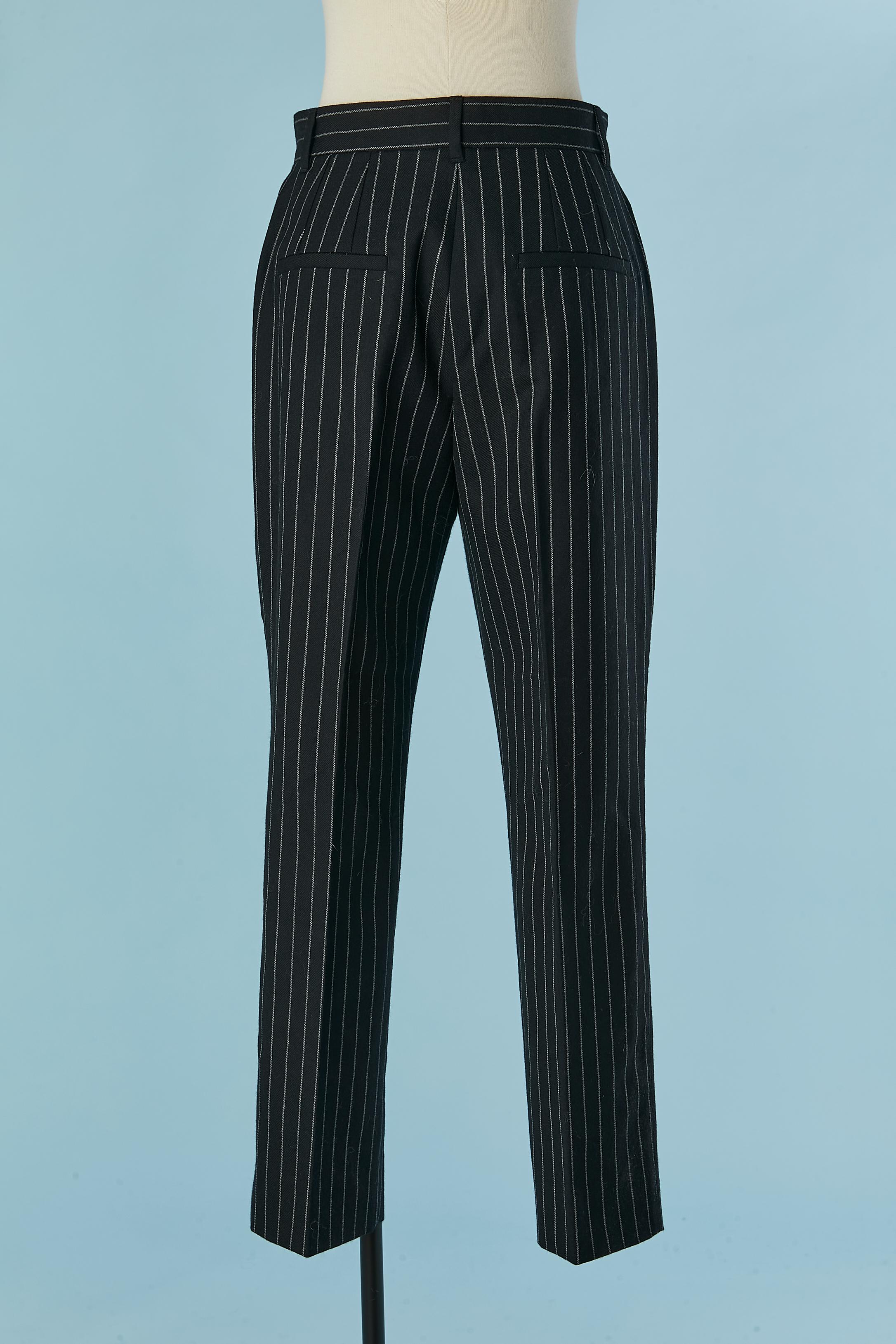 Black and white pin-striped trousers-suit Dolce & Gabbana  4