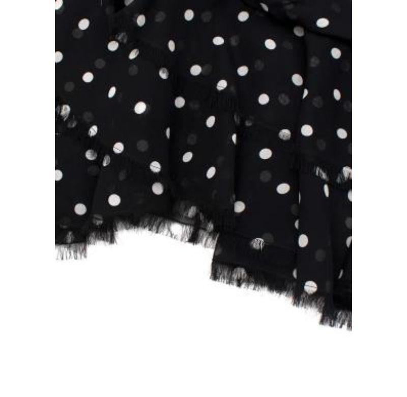Black and White Polka-dot Dress with Chain Straps For Sale 2