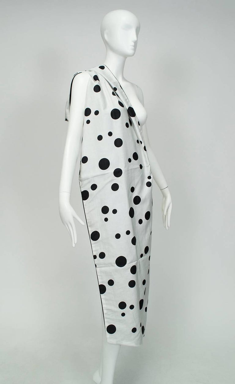 Cruella de Vil Polka Dot Wiggle Dress and Reversible Wrap XS, 1950s