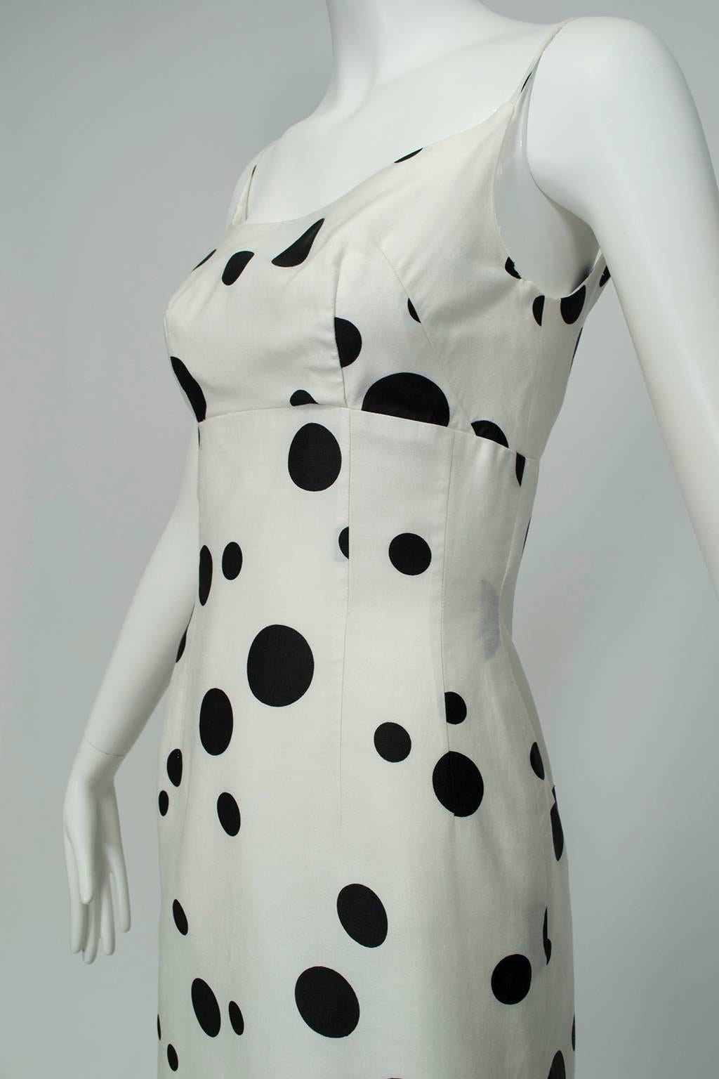 Cruella de Vil gepunktetes Kleid und Wrap mit Wendefunktion - XS, 1950er Jahre im Zustand „Hervorragend“ im Angebot in Tucson, AZ