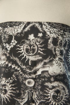 Black and white printed bustier dress CHRISTIAN DIOR
