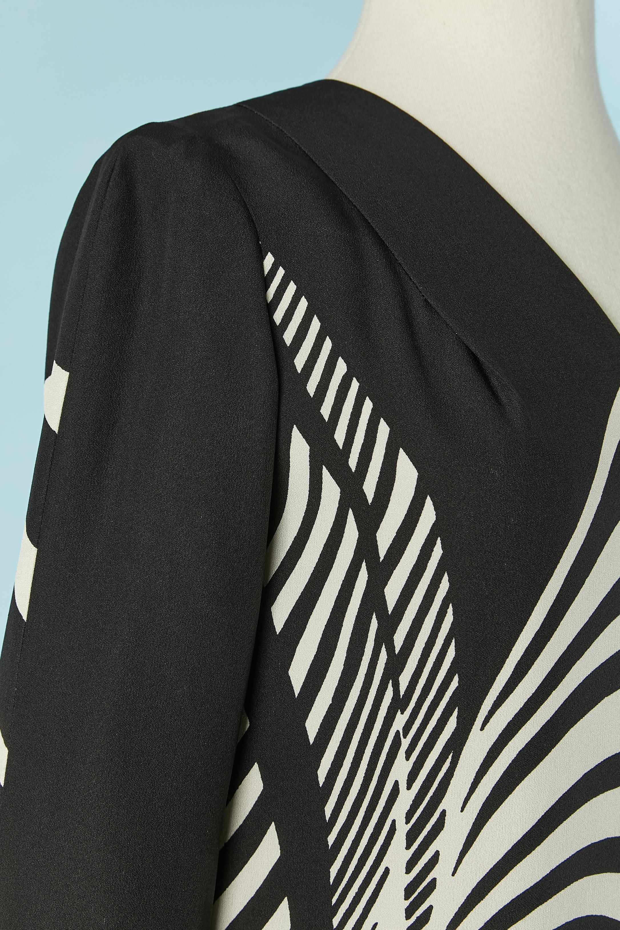 Black and white printed jumpsuit HANAE MORI In Excellent Condition For Sale In Saint-Ouen-Sur-Seine, FR