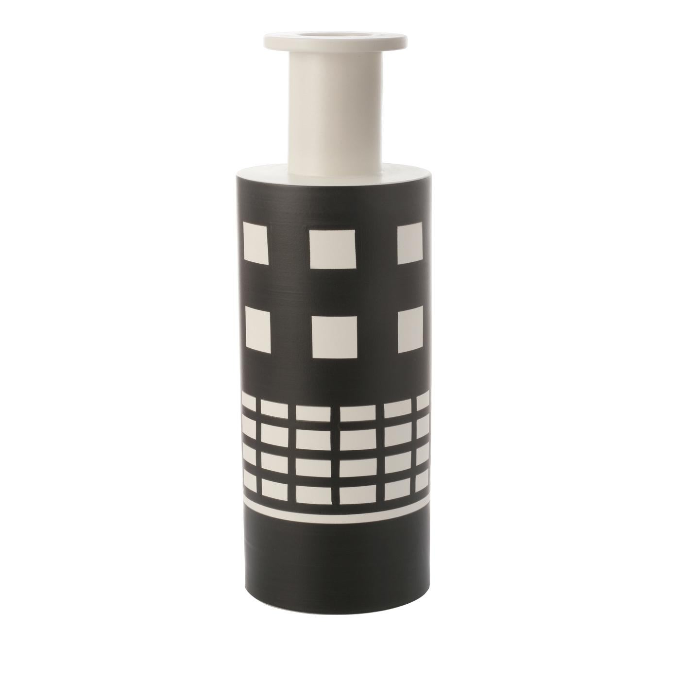 Vase en verre noir et blanc d'Ettore Sottsass Neuf - En vente à Milan, IT