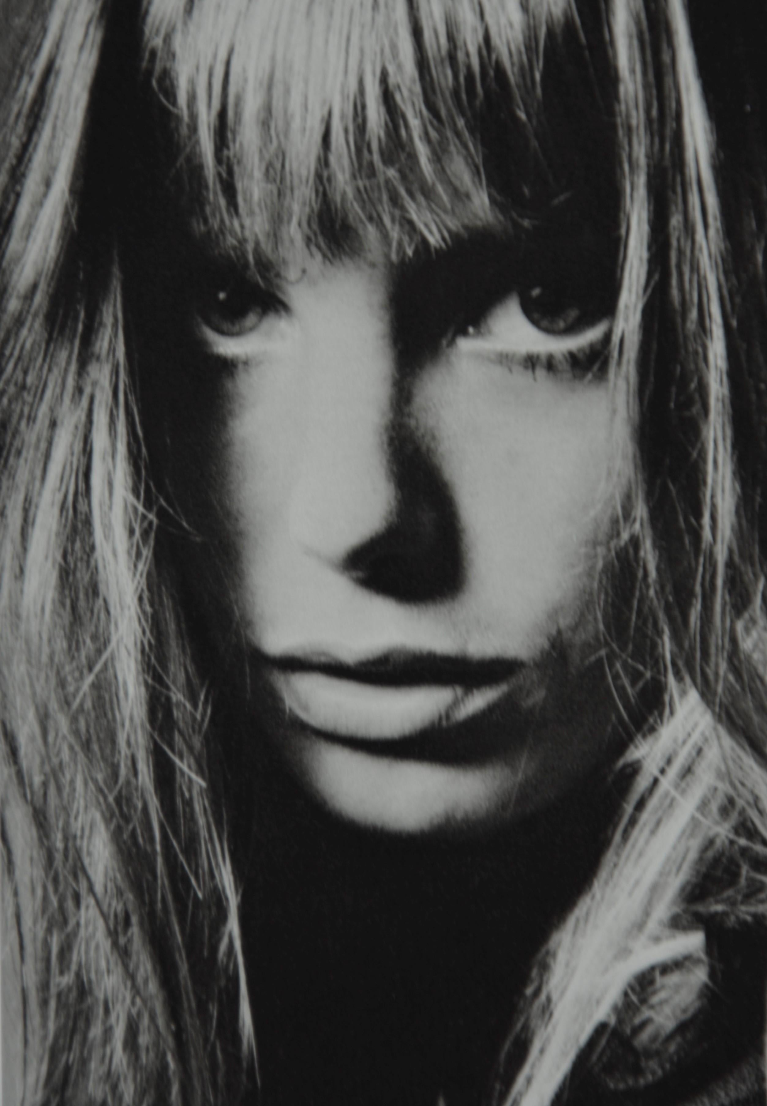 20th Century Black and White Sheet Fed Gravure Photo by Jeanloup Sieff of Jane Birkin, 1968 For Sale