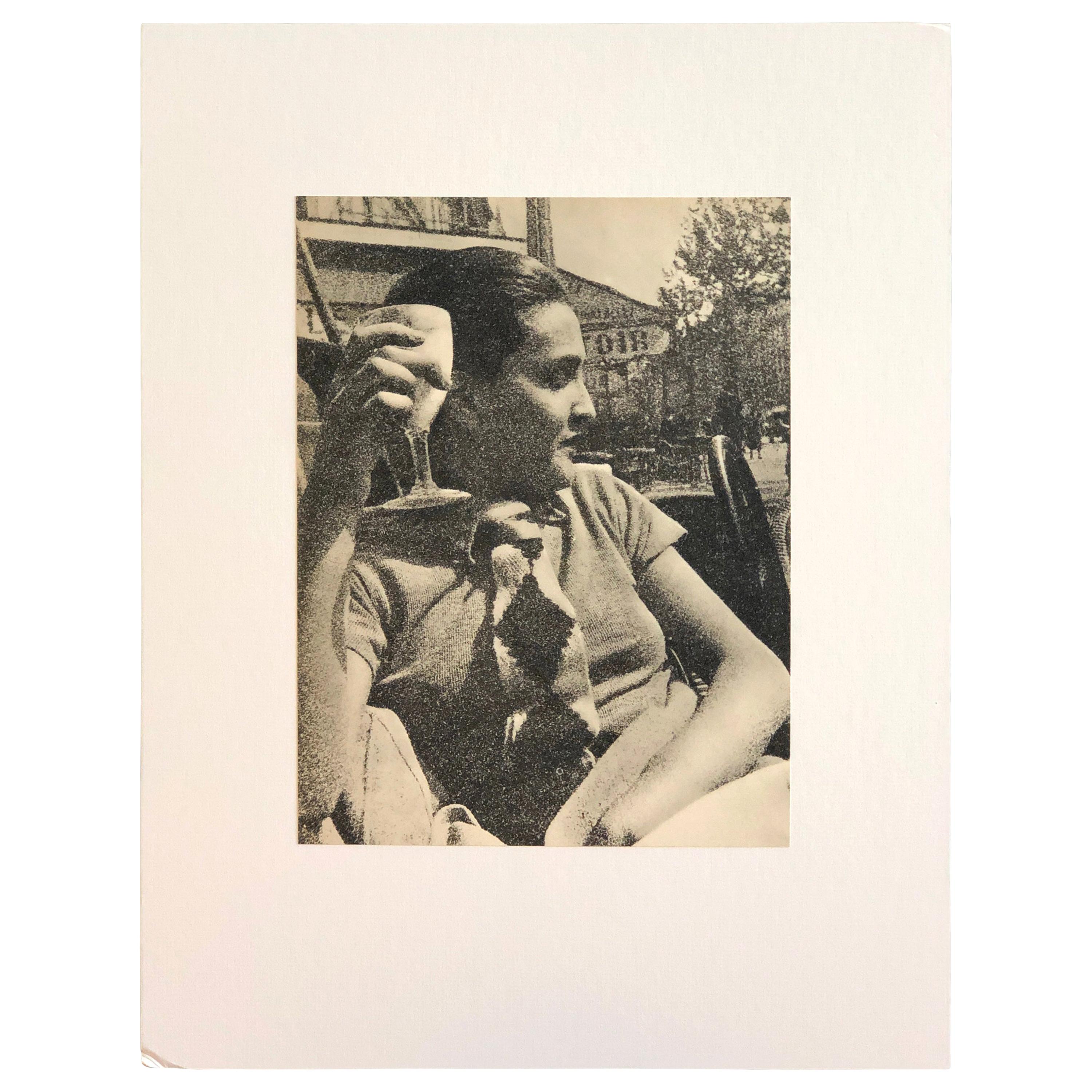 Black and White Sheet Fed Gravure Photo by Man Ray of Meret Oppenheim, 1930