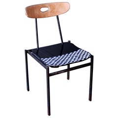 Vintage Black and White Side or Desk Chair by Atelier Staab Entitled "Peak of a Century"
