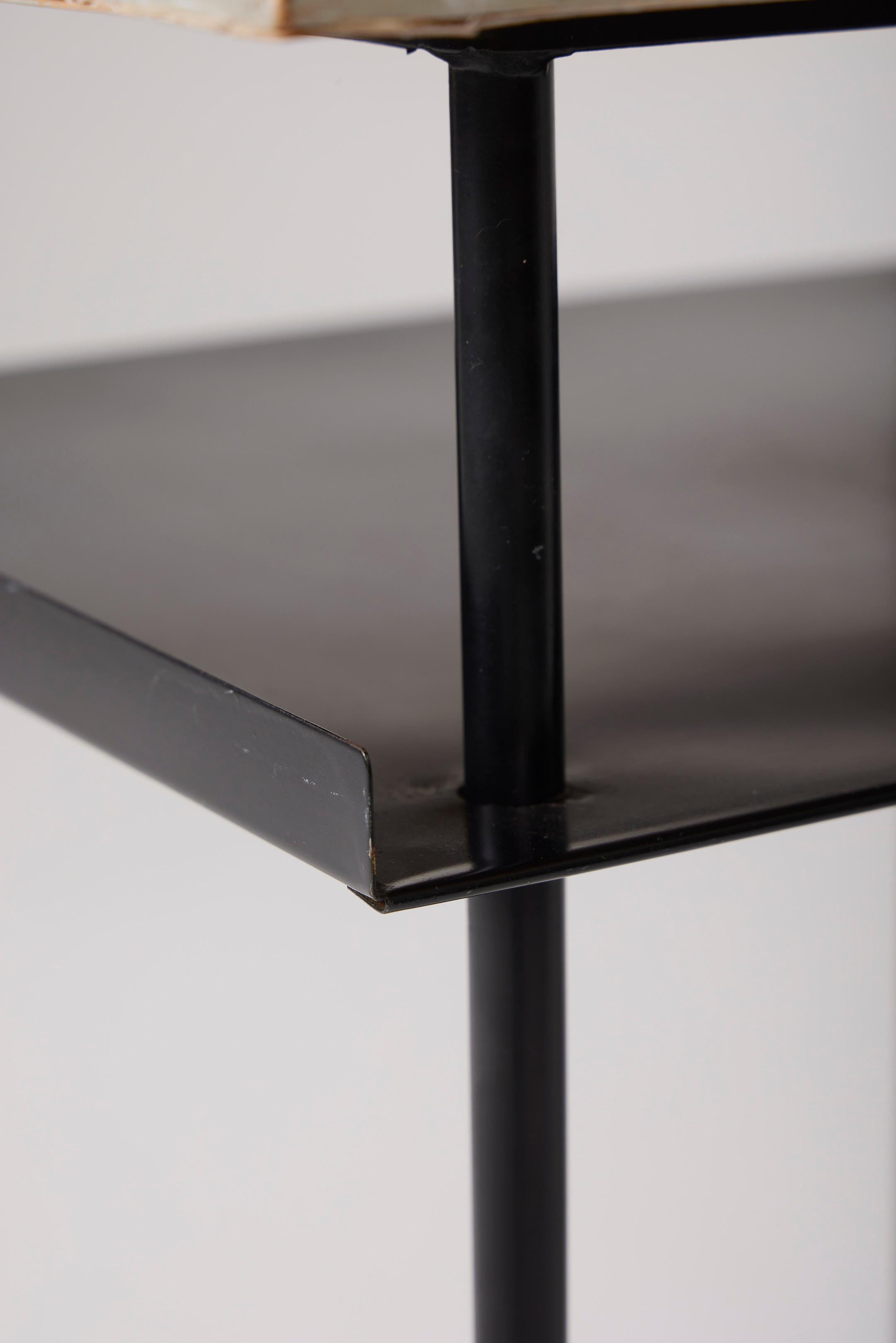  Black and white side table by Wim Rietveld For Sale 1