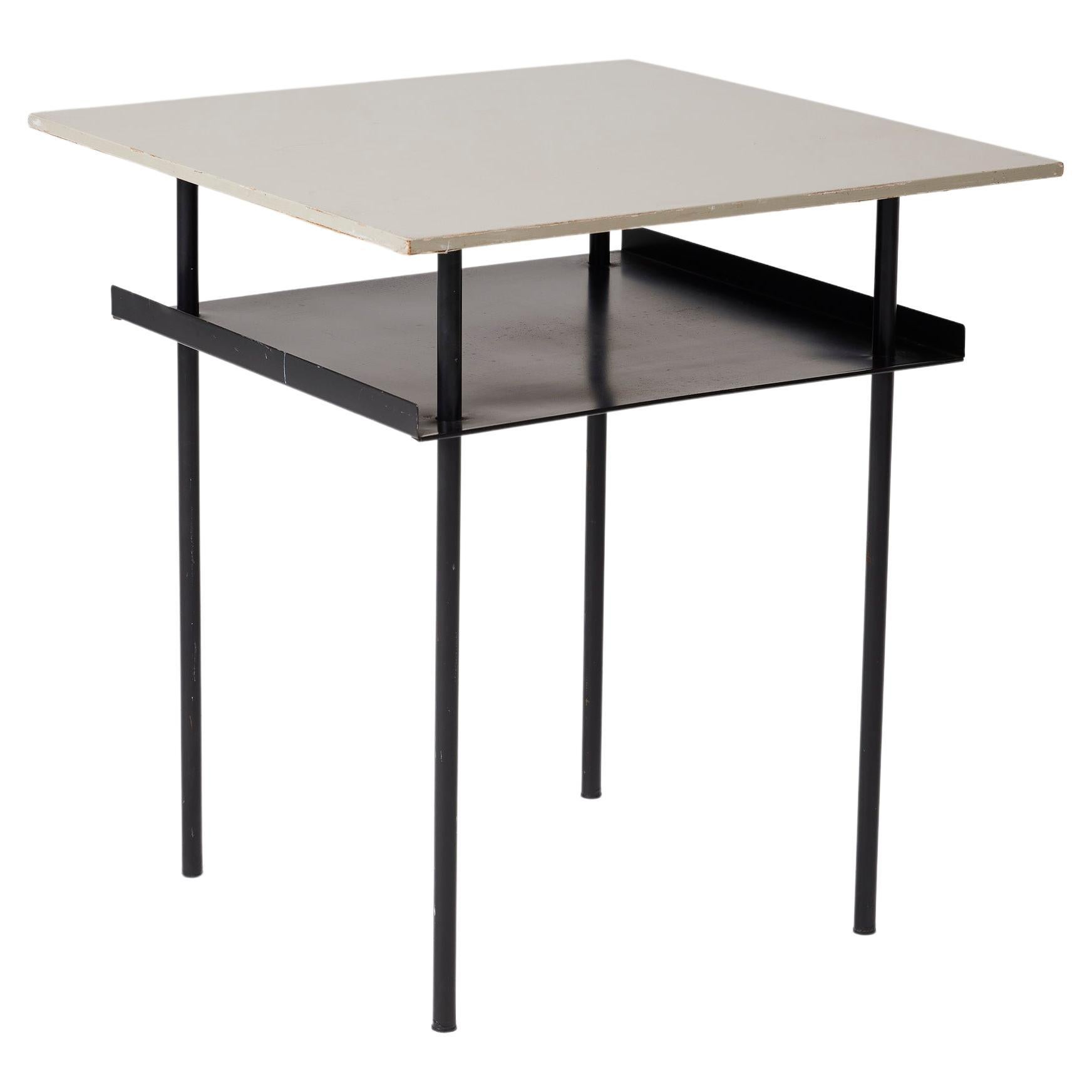  Black and white side table by Wim Rietveld For Sale