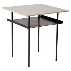 Vintage  Black and white side table by Wim Rietveld