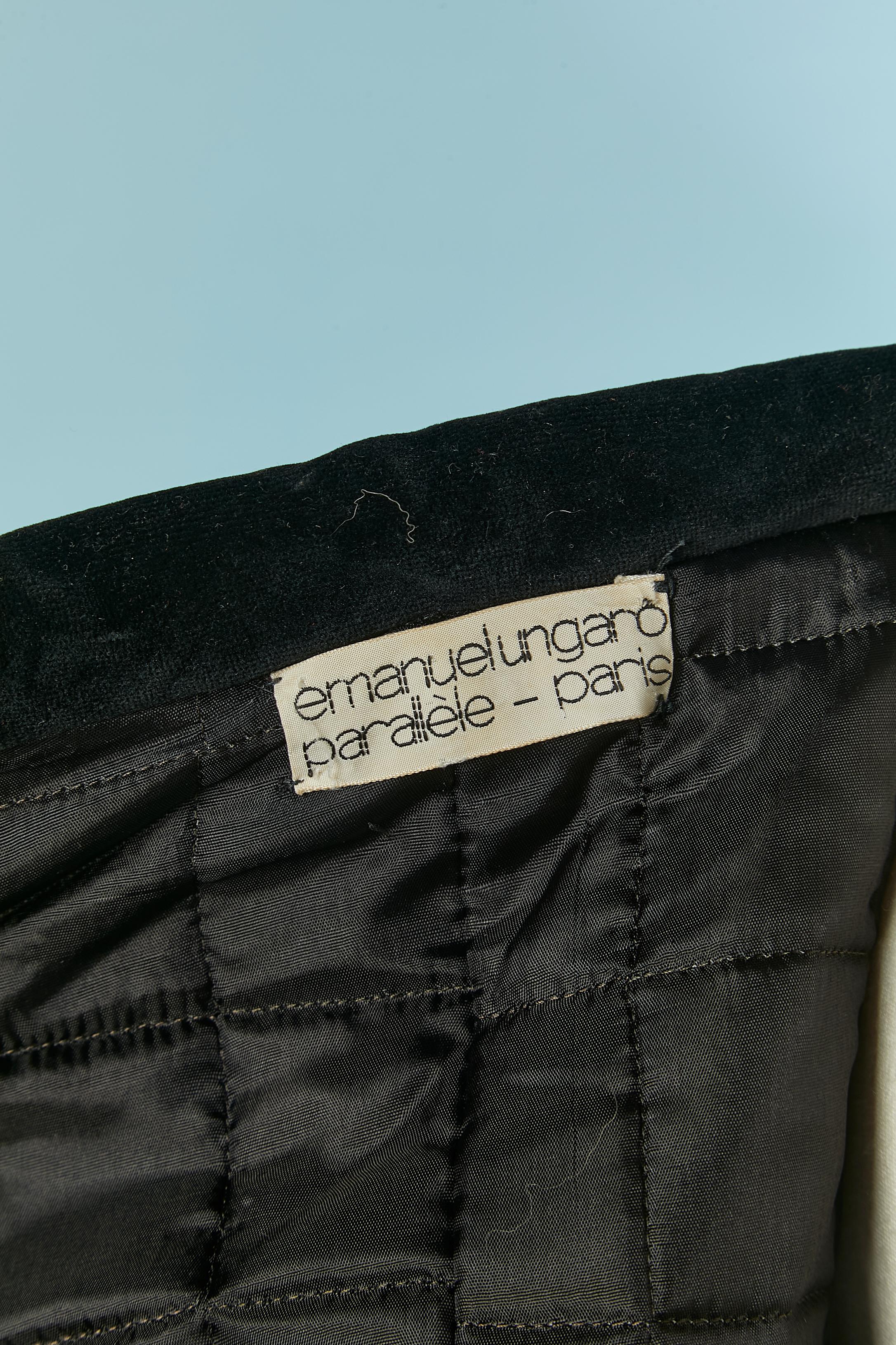 Black and white skirt suit with Pied de Poule pattern UNGARO PARALLÈLE For Sale 4