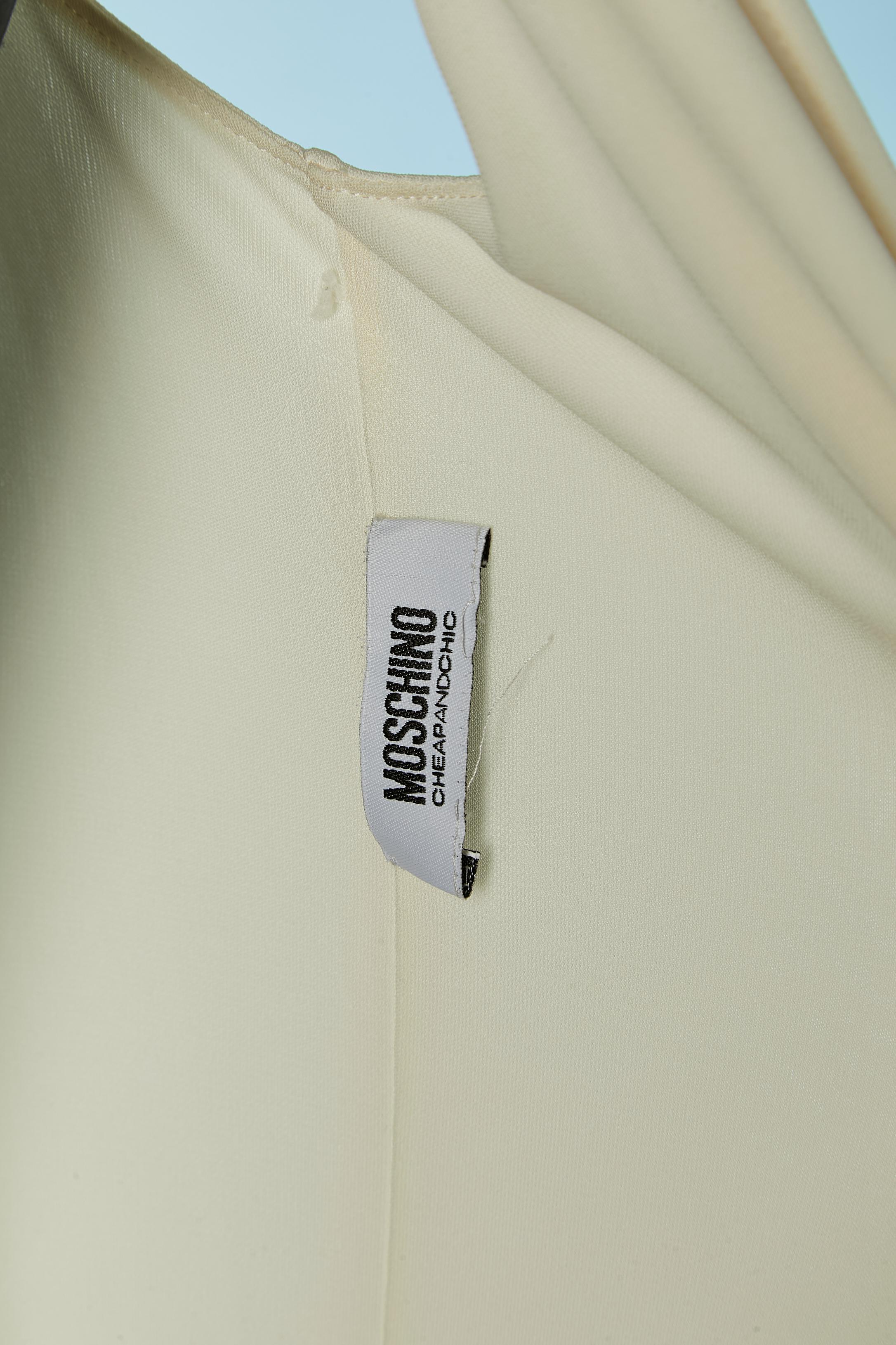 Tuta senza maniche in bianco e nero Moschino Cheap and Chic in vendita 2