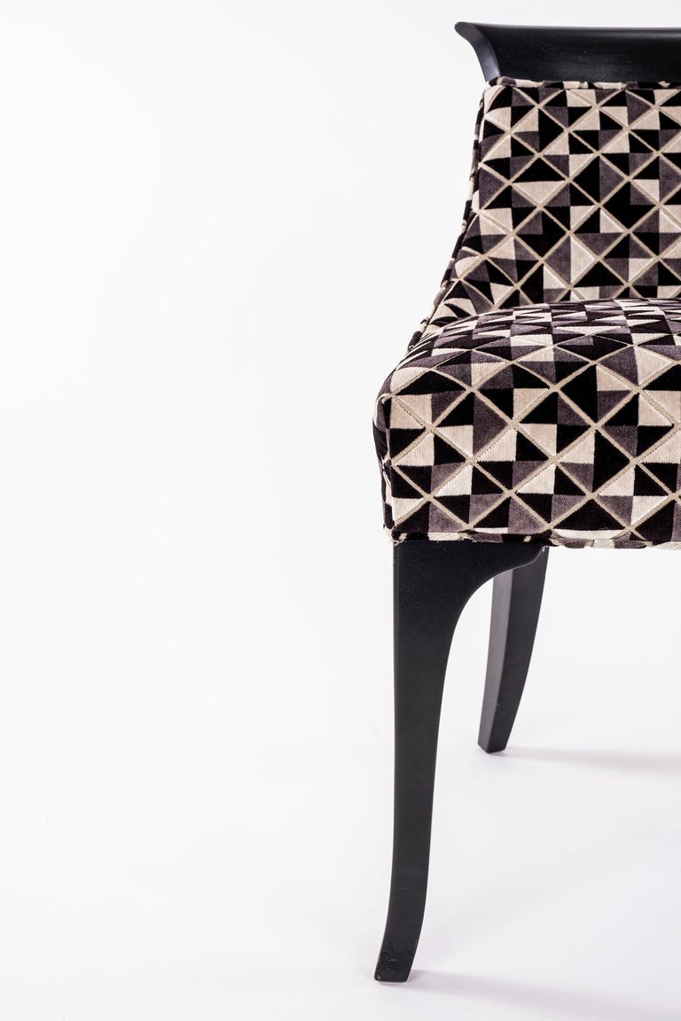 Black and White Slipper Chair For Sale at 1stDibs