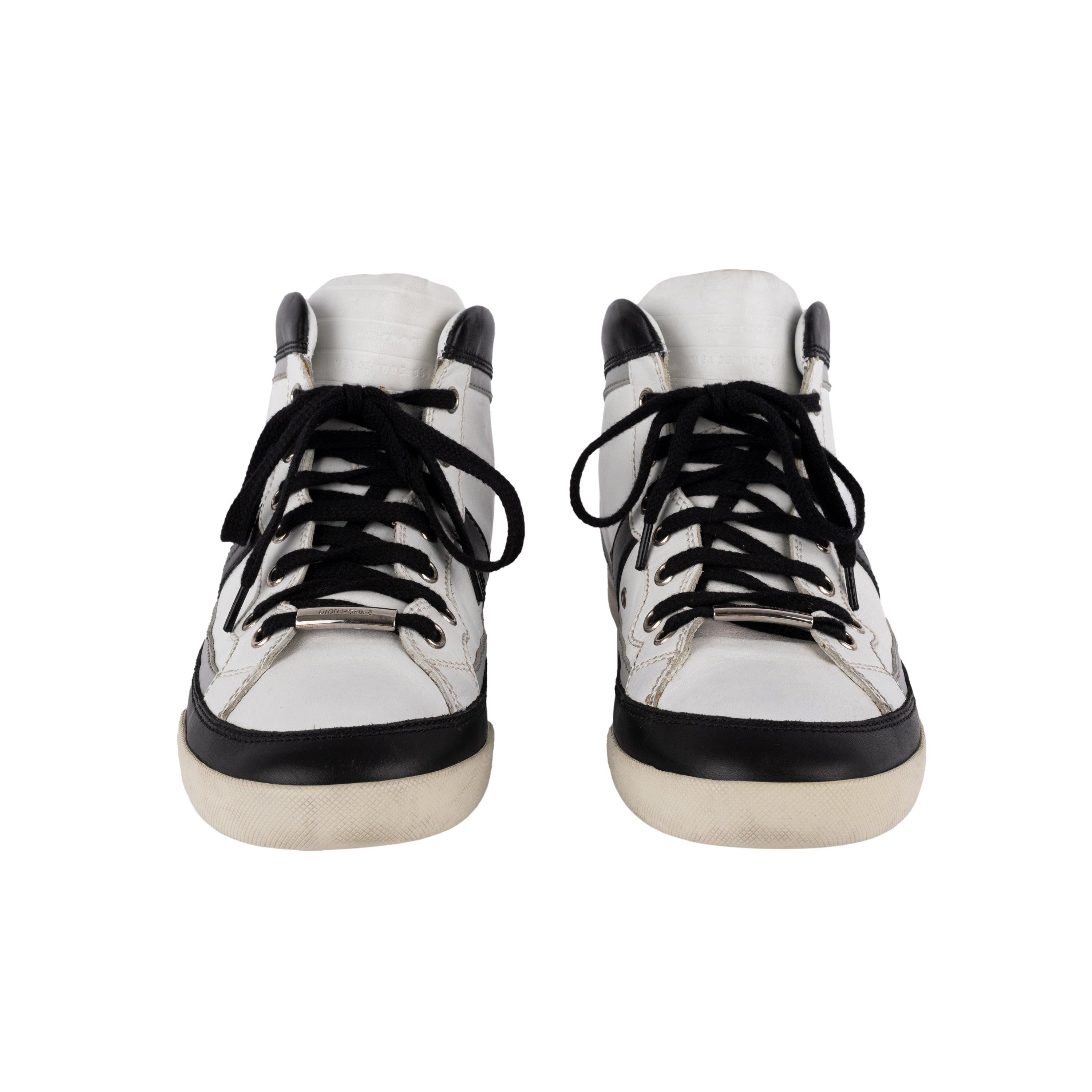 Gray Black and White Sneakers - '10s For Sale
