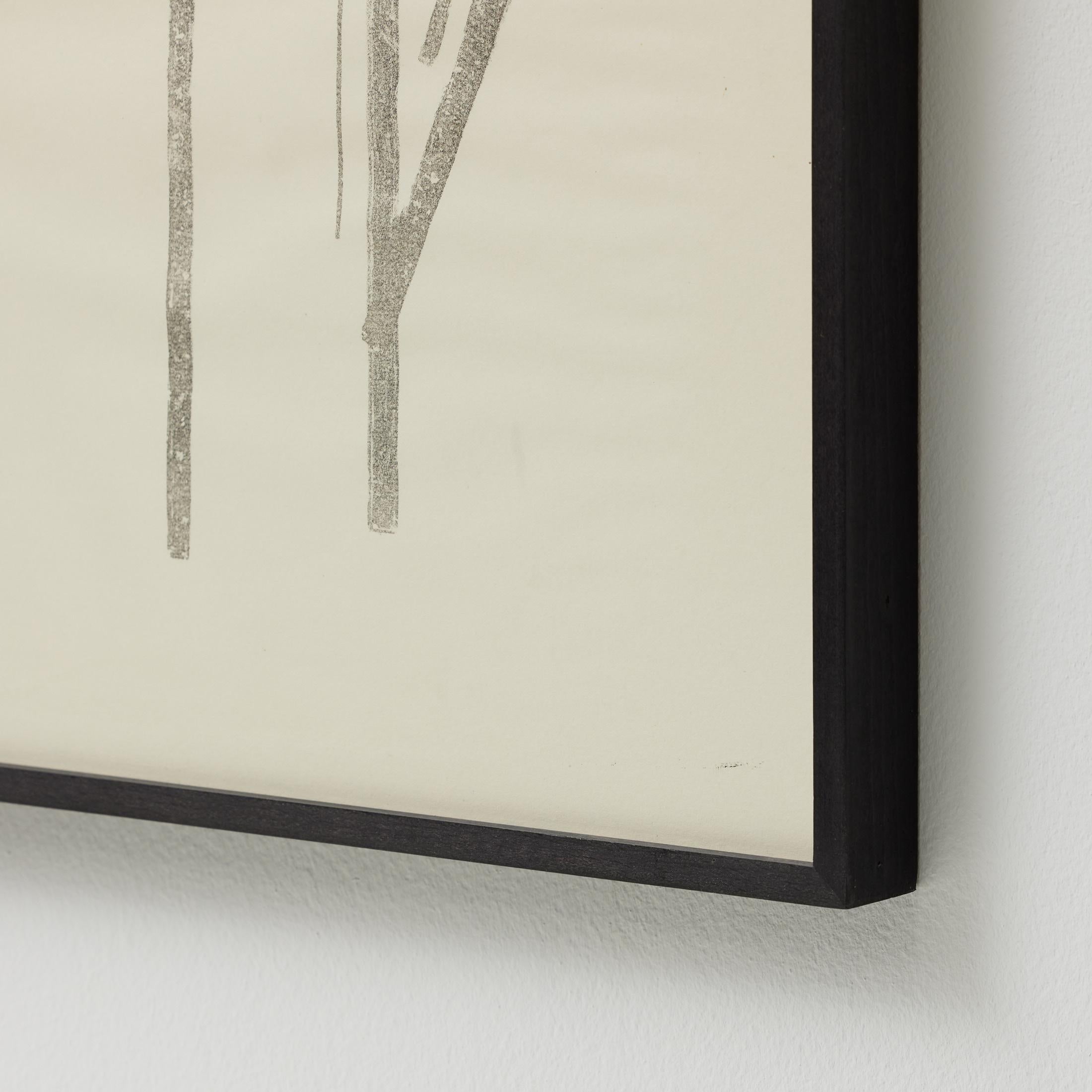 Schwarz-weiße Suprematistische Lithographie von Vastian - Signiert & gerahmt im Angebot 3