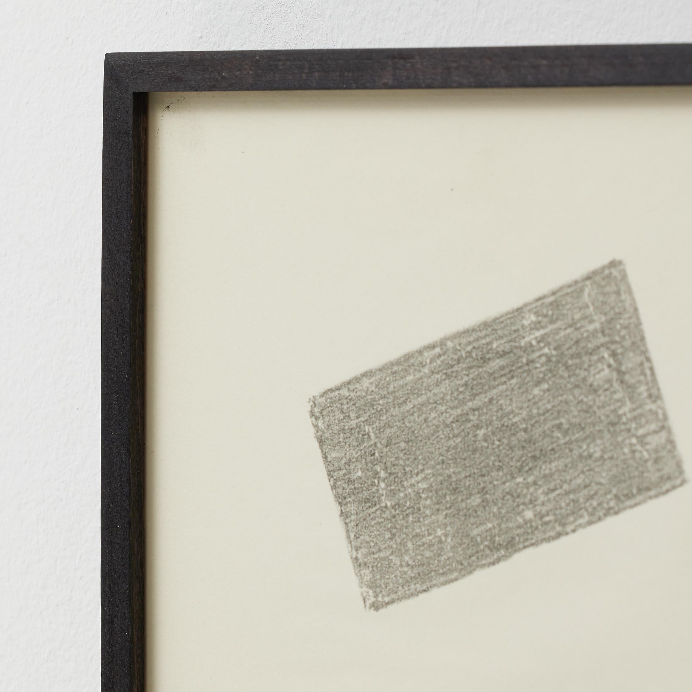 Schwarz-weiße Suprematistische Lithographie von Vastian - Signiert & gerahmt im Angebot 6