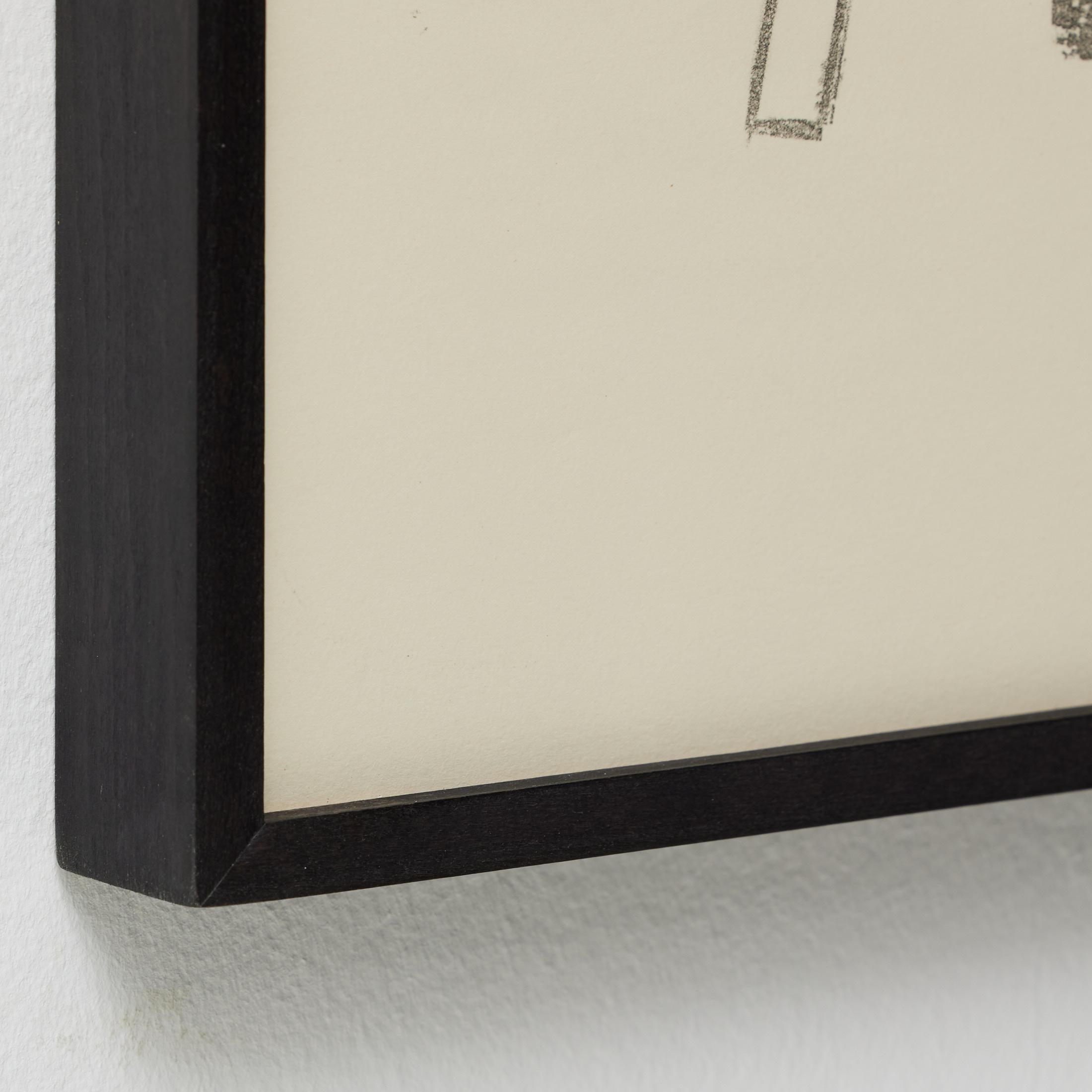 Schwarz-weiße Suprematistische Lithographie von Vastian - Signiert & gerahmt (Papier) im Angebot