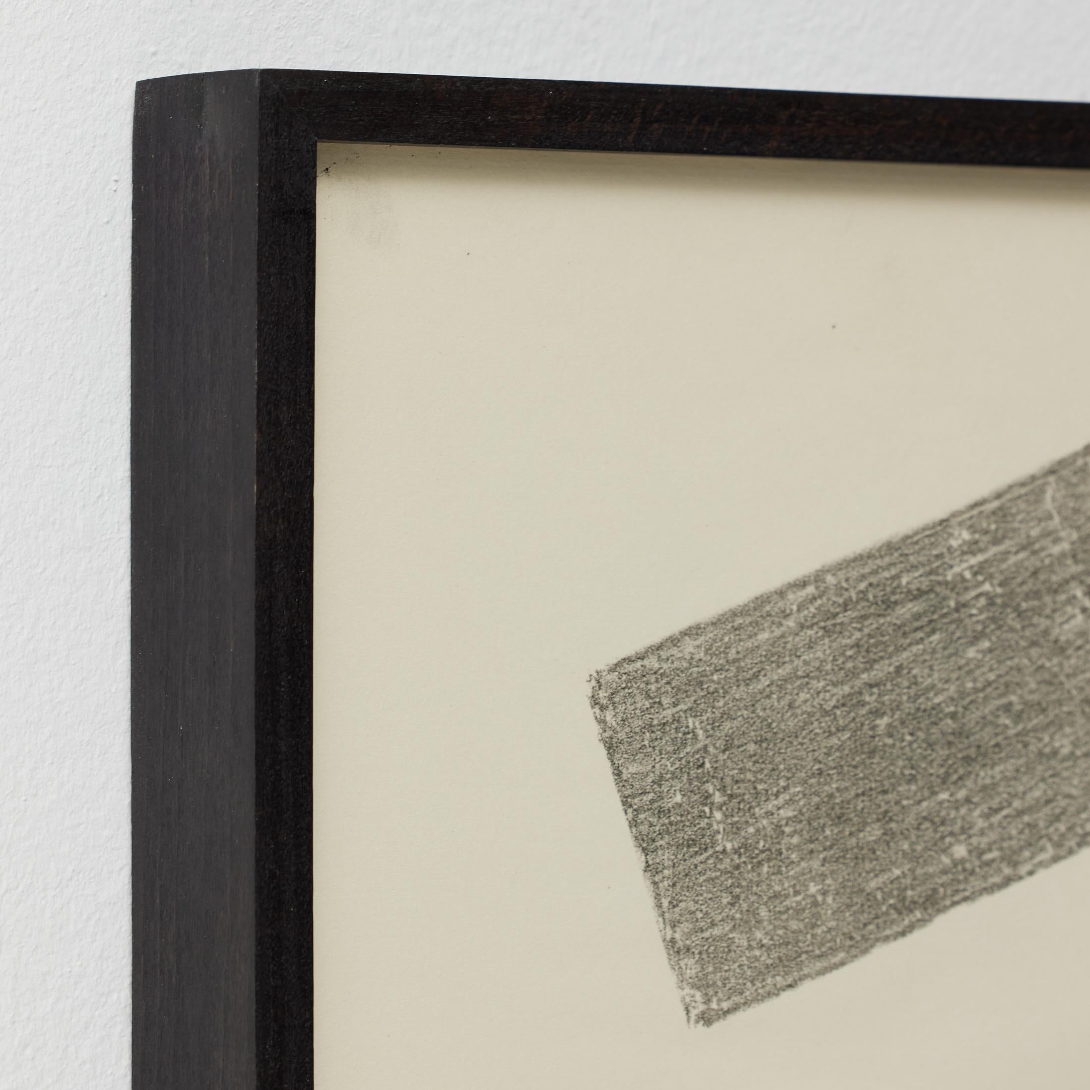 Schwarz-weiße Suprematistische Lithographie von Vastian - Signiert & gerahmt im Angebot 1