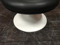 Black and White Swedish Midcentury 4-Piece Swivel Lounge Set by Swedfurn