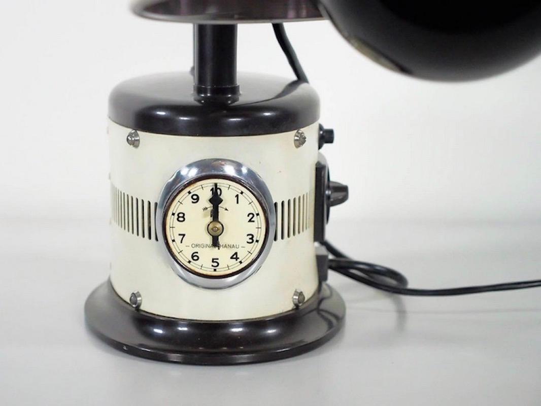 20th Century Black and White Table Lamp Made from 1940s Sunlamp For Sale