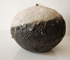 Pot de lune texturé noir et blanc