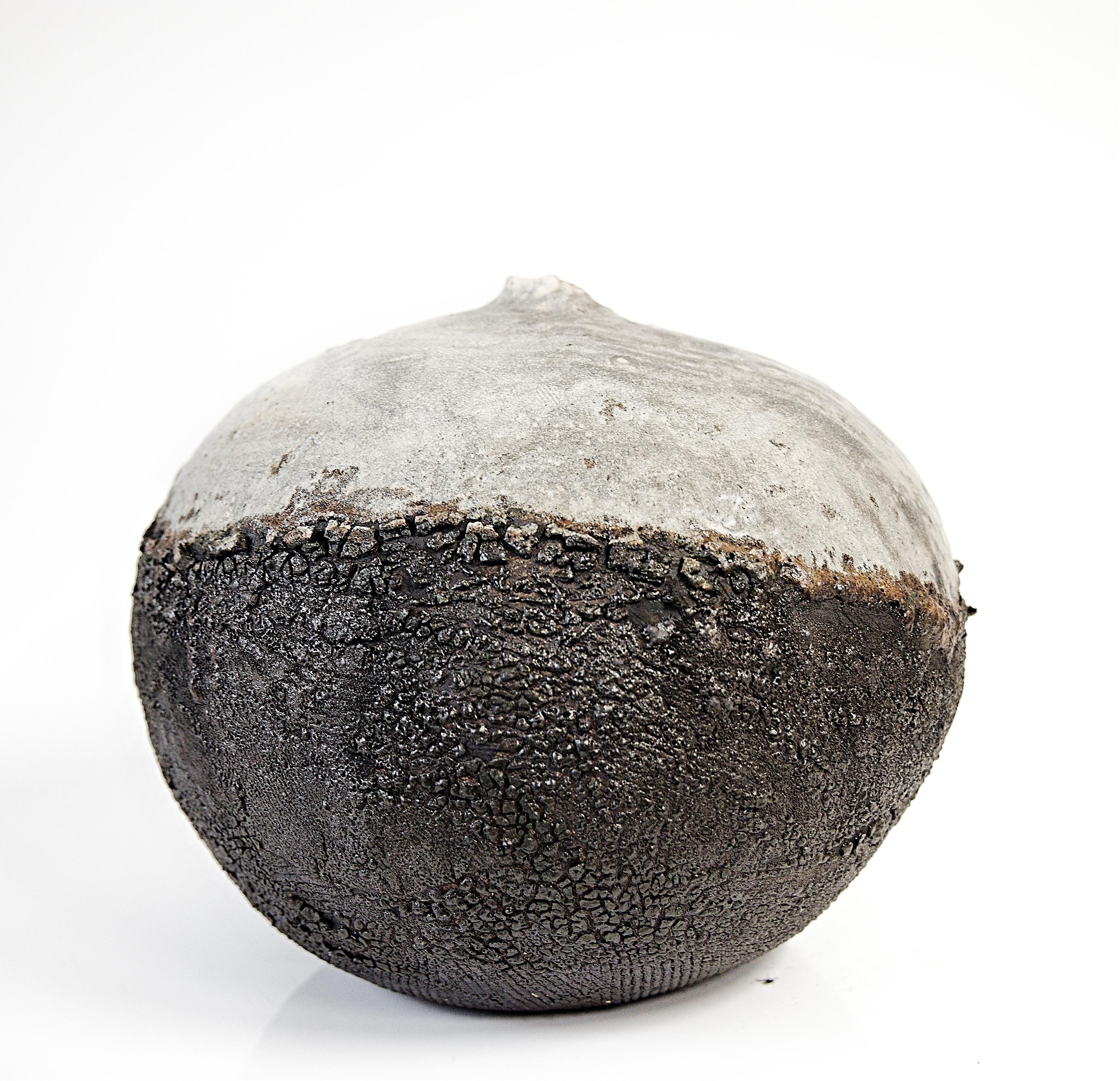 Americano Barattolo a forma di luna con texture in bianco e nero in vendita