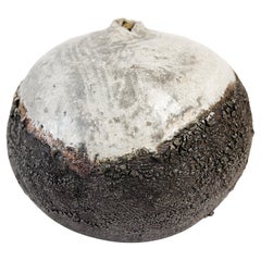 Barattolo a forma di luna con texture in bianco e nero