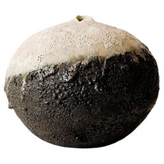 Pot de lune texturé noir et blanc