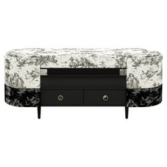 Banc Toile-de-Jouy noir et blanc