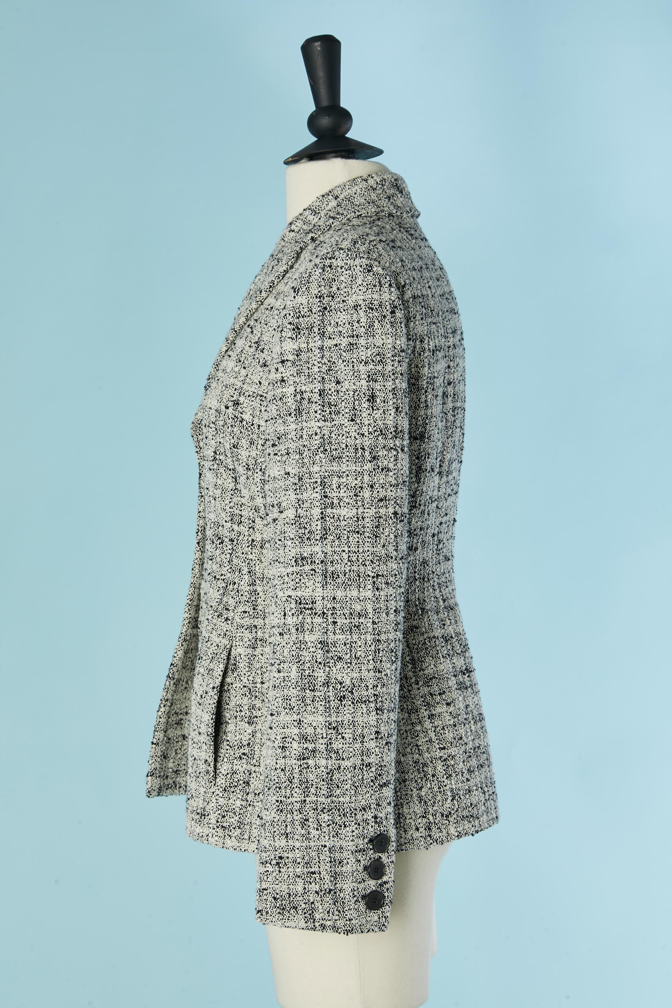 Black and white Tweed Bar jacket CHRISTIAN DIOR by Maria Grazia Chiuri in vendita 2