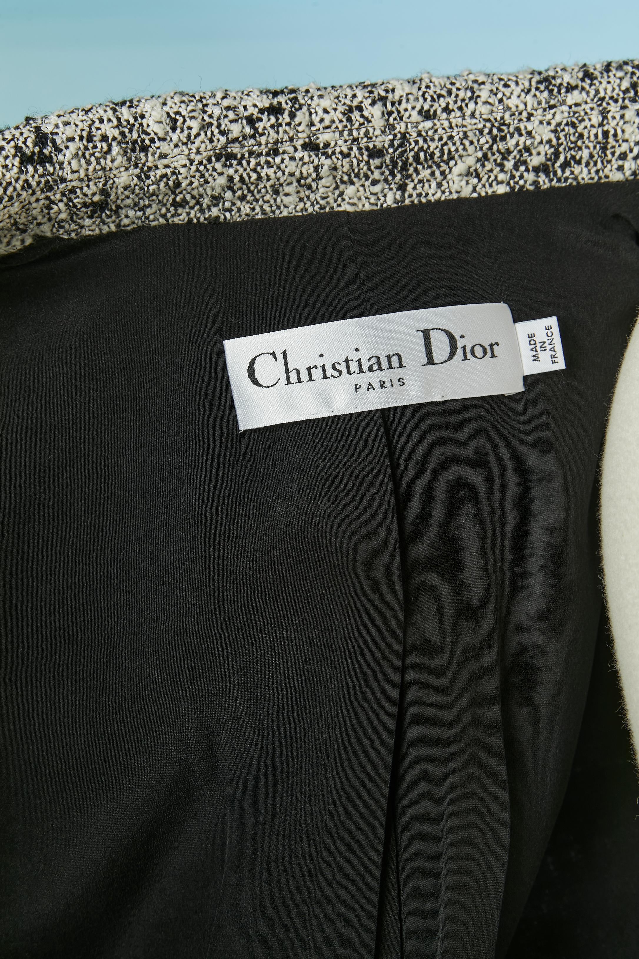 Black and white Tweed Bar jacket CHRISTIAN DIOR by Maria Grazia Chiuri in vendita 4