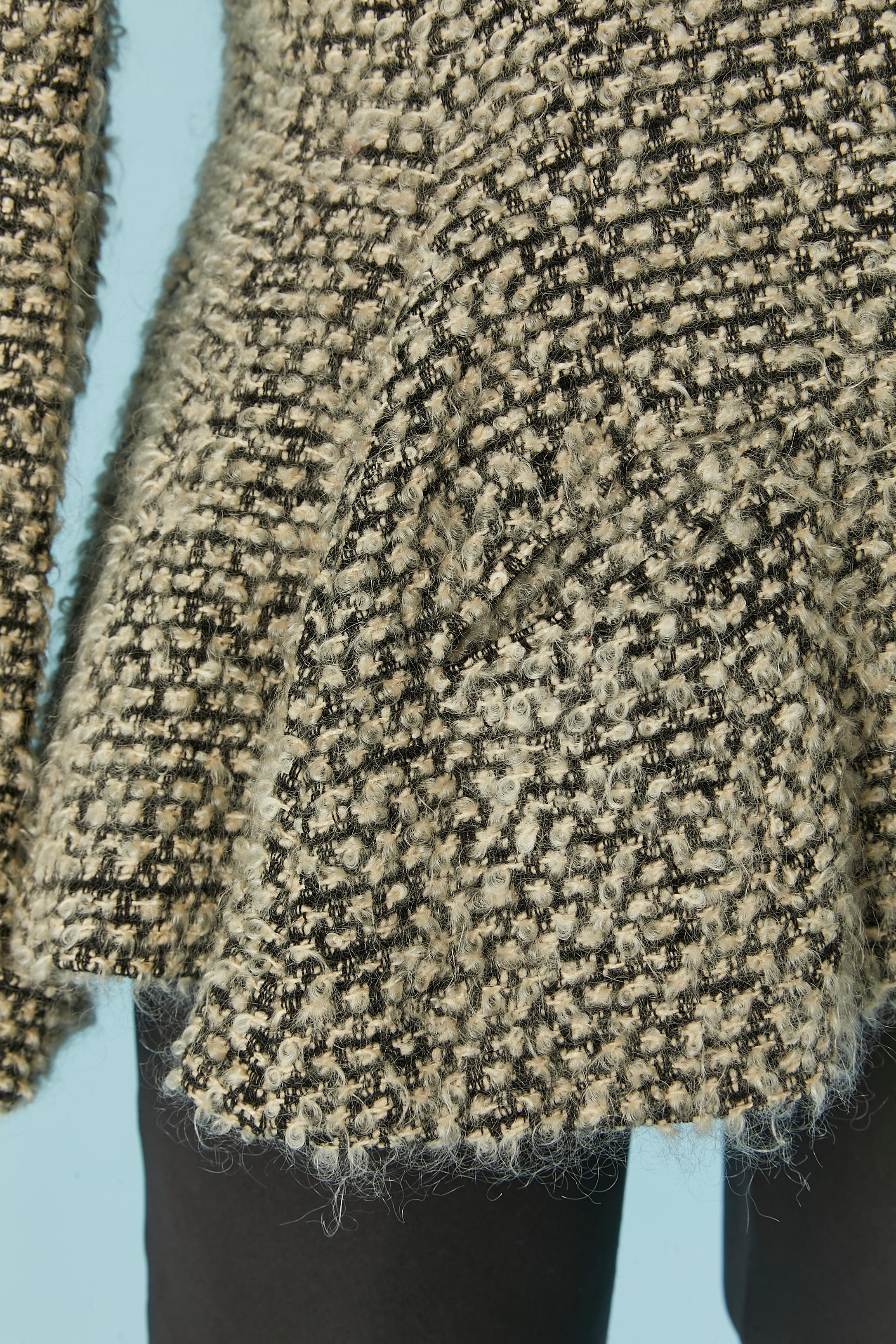 Black and white Tweed bouclette single breasted jacket Lilli Ann In Excellent Condition For Sale In Saint-Ouen-Sur-Seine, FR