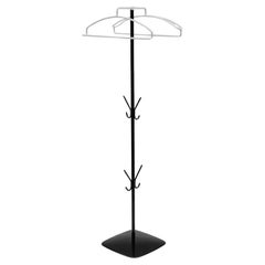 Valet Stand Blanco y Negro - Mid-Century Modern, 1970s